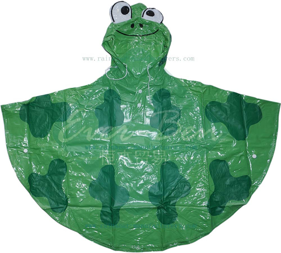Children pvc rain cape with full printing